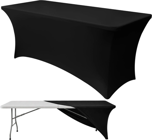 Elastyczny pokrowiec na stół bankietowy 183 × 75 × 75 cm RUHHY – czarny