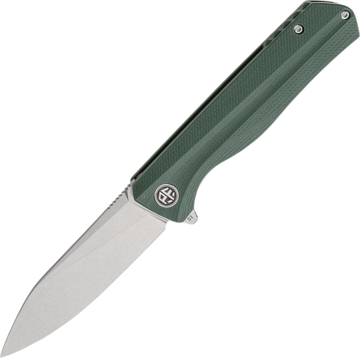 Petrified Fish Forward PF818 nóż składany 9 cm, stonewash, zielone G10