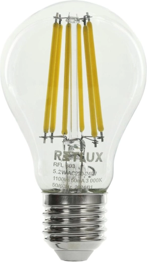 Żarówka LED filamentowa RETLUX A60 E27 5,2 W 1100 lm 3000 K