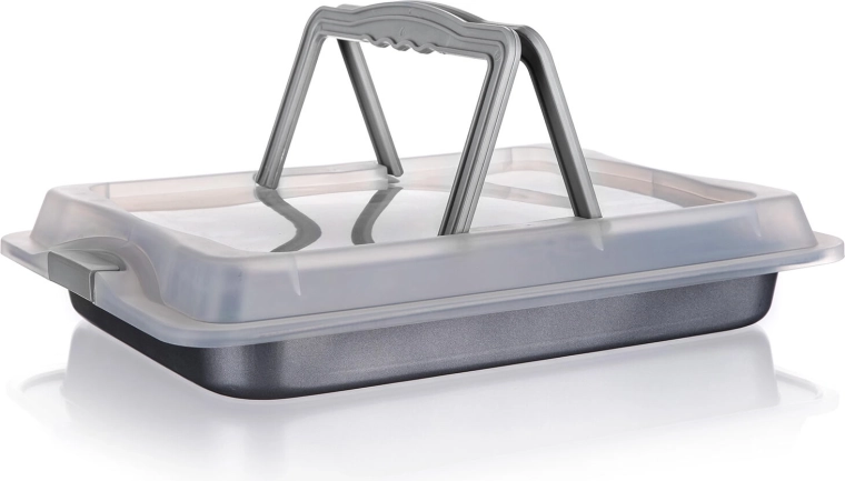 Blacha do pieczenia z powłoką nieprzywierającą i pokrywką 42 × 29 × 4 cm