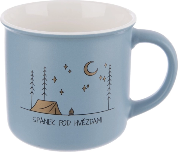 Porcelanowy kubek Podróżowanie CZ 0,4 l niebieski
