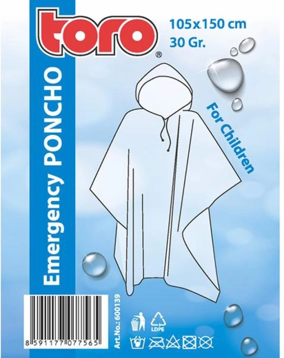 Dziecięce ponczo przeciwdeszczowe TORO