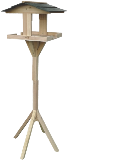 Drewniany karmnik dla ptaków na stojaku 100 cm