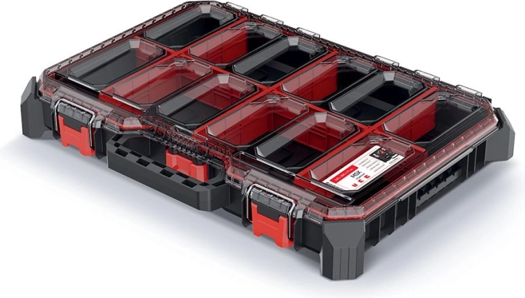 Organizer na narzędzia Prosperplast MSX z przezroczystą pokrywą, niski profil 54,3 × 39 × 7,7 cm