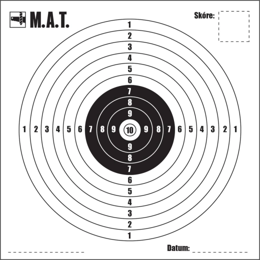 Papierowe tarcze 14 × 14 cm (100 szt.) M.A.T.