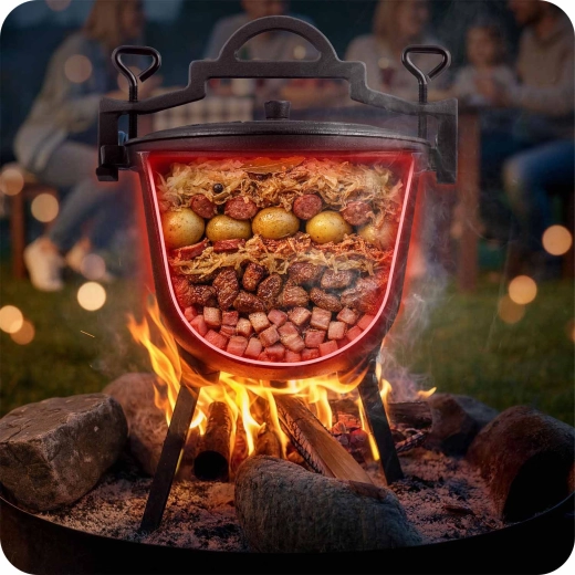 Stabilne gotowanie nad ogniem z trójnogiem