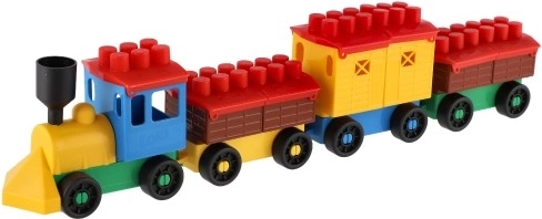 Lokomotywa i 3 wagoniki do wielokrotnego łączenia
