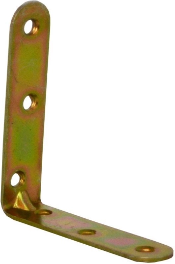 Kątownik z przetłoczeniem żółty ocynk 80 × 18 × 2 mm, opakowanie 15 szt.
