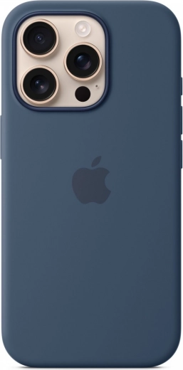 Silikonowe etui MagSafe do iPhone 16 Pro – denim