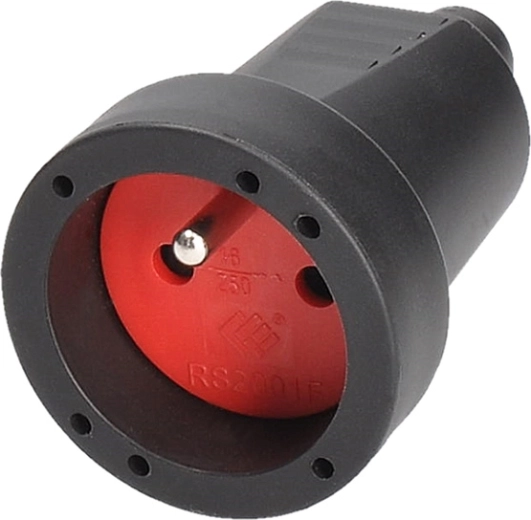 Solight gniazdo proste IP20 czarne – 1 sztuka