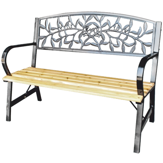 Ławka ogrodowa Garden Line 120 cm z dekoracyjnym oparciem