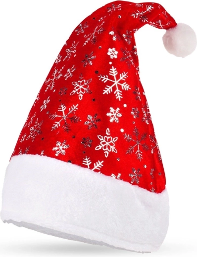 Świąteczna czapka Mikołaja z pomponem 43 cm