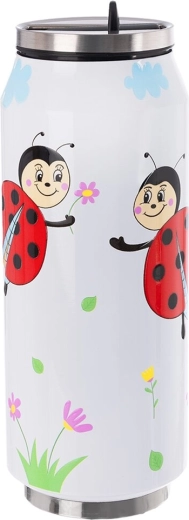 Stalowy termos w kształcie puszki – biedronka 0,4 l
