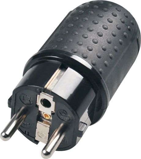 Solight wtyczka do wilgoci prosta IP44 czarna