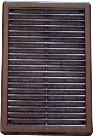 Kratka wentylacyjna z siatką 200 × 300 mm, brązowa