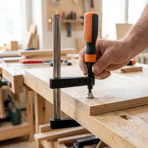 Równoległy ścisk stolarski śrubowy 160 mm ze stali