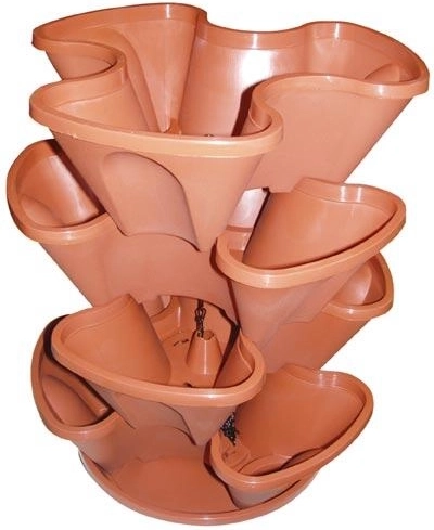 Zawieszany kaskadowy zestaw donic ogrodowych, średnica 35 cm, 4 części, mix kolorów
