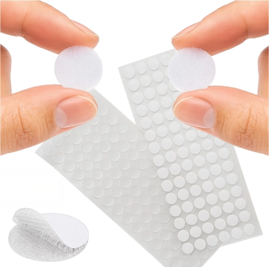 Ruhhy samoprzylepne kółka rzepa 18 mm, białe (500 szt.)