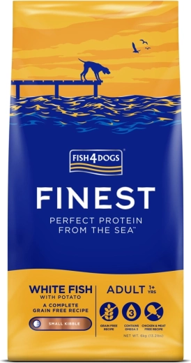 Fish4Dogs Finest małe krokiety dla dorosłych psów z białą rybą i ziemniakami 6 kg