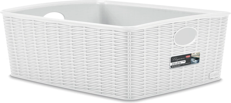 Koszyk Elegance plastikowy biały 36 × 29 × 13 cm