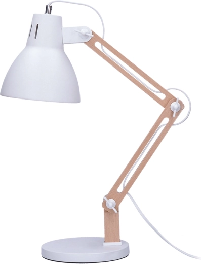 Solight lampa stołowa Falun E27 biała