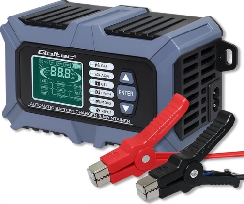 Inteligentna ładowarka i tester akumulatorów 12 V 6 A z LCD i funkcją naprawy dla AGM, GEL i LiFePO4
