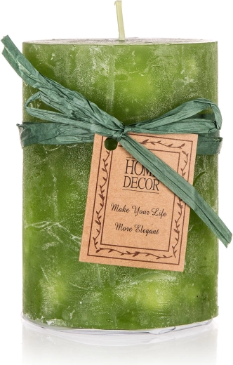 świeca walec green 6,8 × 9,5 cm