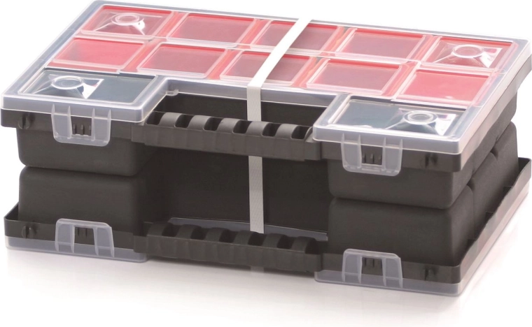 Plastowy organizer NORB DUO z wyjmowanymi przegródkami