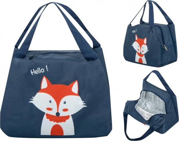 Termoizolacyjna torba na lunch z motywem lisa – Pomarańczowy