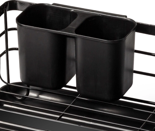 Dwukomorowy koszyk na sztućce, wewnątrz lub na zewnątrz