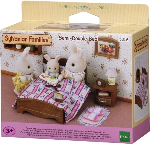 Łóżko podwójne z szafką nocną SYLVANIAN FAMILIES