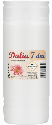 Zestaw 10 parafinowych wkładów Dalia 19 cm (168 h)