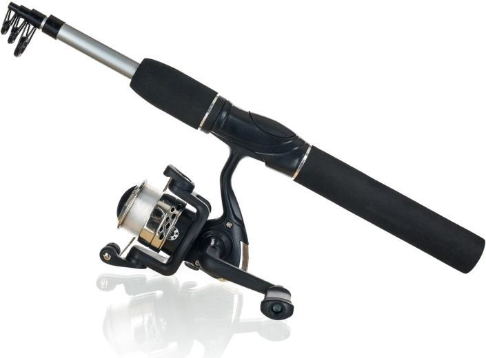 Teleskopowa wędka 180 cm z kołowrotkiem i akcesoriami