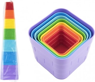 Wieża do układania z klocków Technok Kubus piramida