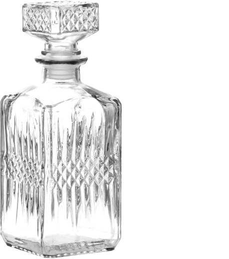 Szklana karafka 855 ml z korkiem z uszczelnieniem