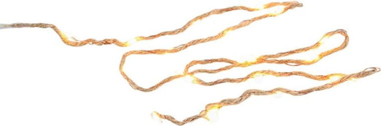 Świąteczny łańcuch świetlny z timerem, 20 LED, ciepła biel, 1 m