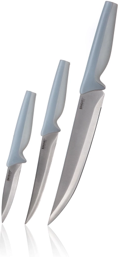 Zestaw noży kuchennych SAPHYR, 3 sztuki, szare rękojeści