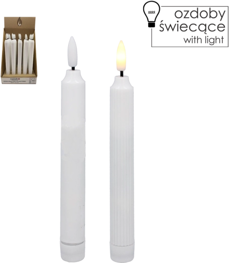 LED świeca na baterie biała 16,5 cm