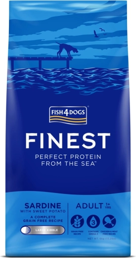 Karma sucha dla dużych dorosłych psów FISH4DOGS z sardynką i batatami 6 kg