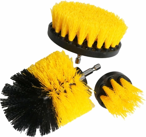 Zestaw trzech szczotek do wiertarki