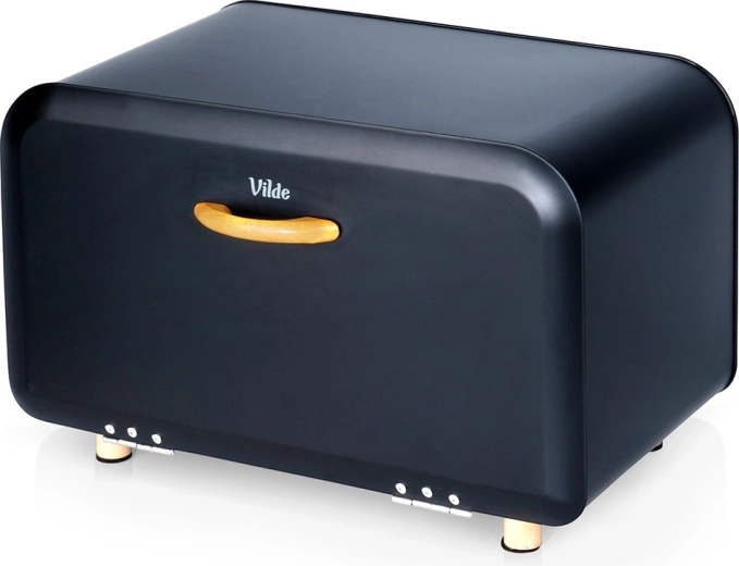 Metalowy chlebak czarny 35,5 × 21 × 23,5 cm Vilde