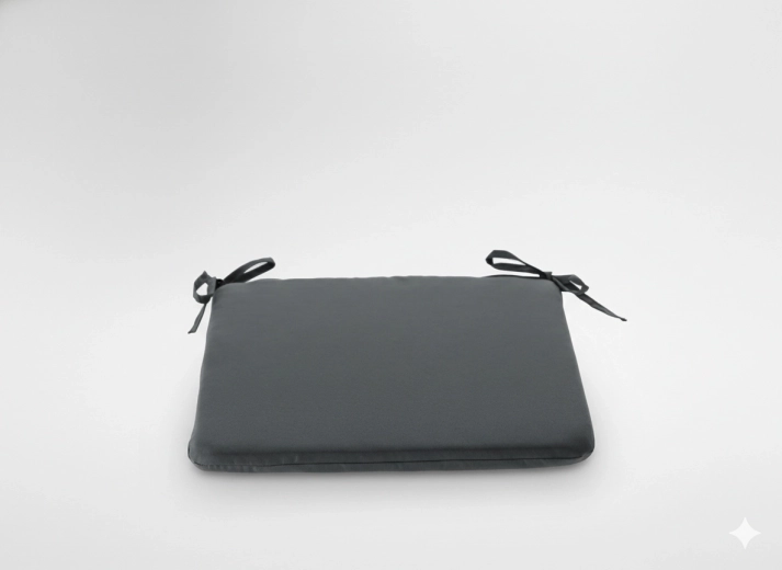 Poduszka na krzesło 40 × 40 × 3 cm ciemnoszara