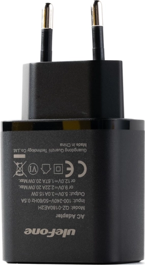 Ulefone 20W szybka ładowarka USB‑C (EU) – czarna