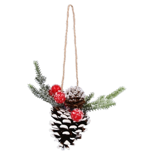 Świąteczna wisząca dekoracja – szyszka