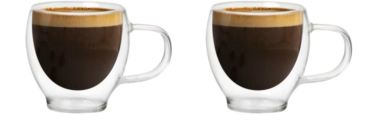 Termiczne filiżanki z podwójną ścianką 90 ml – zestaw 2 szt.