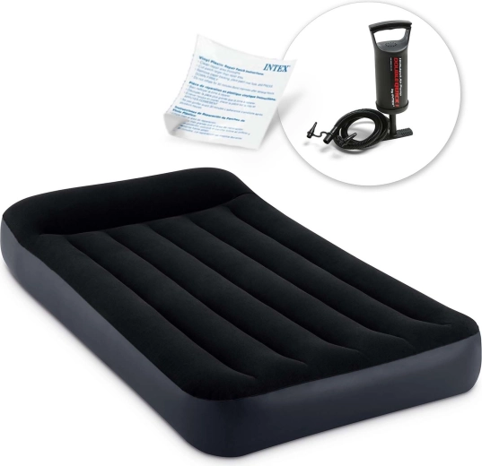 Materac dmuchany Intex z ręczną pompką tłokową 191 × 99 × 25 cm
