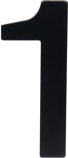 Numer domu 1, 95 mm, stal nierdzewna, czarny mat