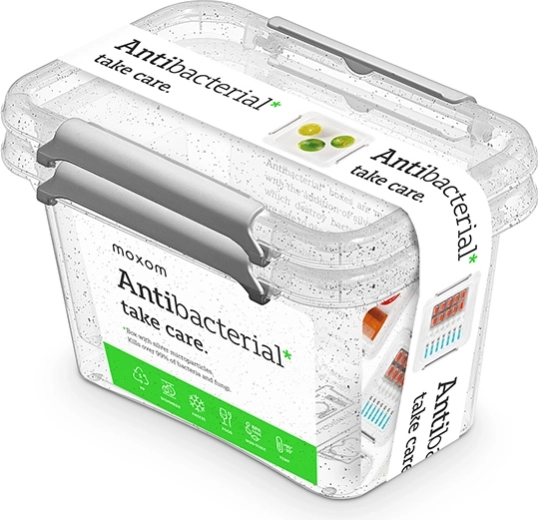 Antybakteryjne pojemniki na żywność 2× 650 ml