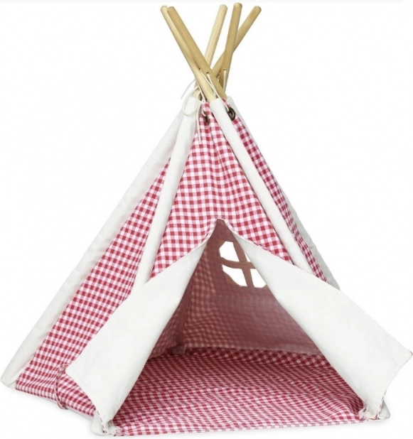 Mini tipi dla lalek – w kratę