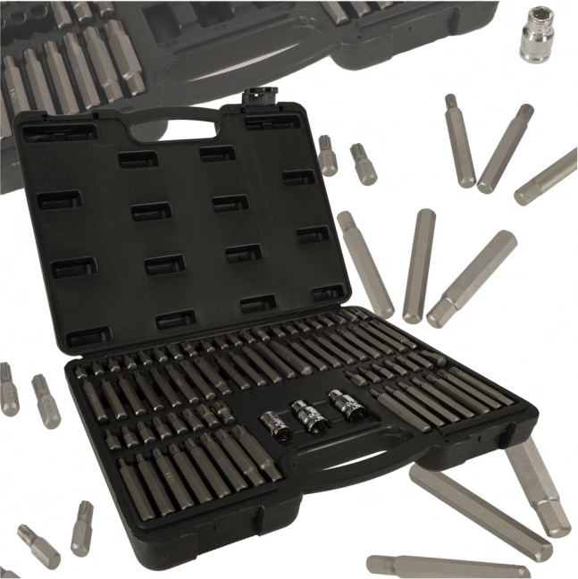 Zestaw bitów do wkrętarki i grzechotki 75 szt. w walizce KAFUWELL